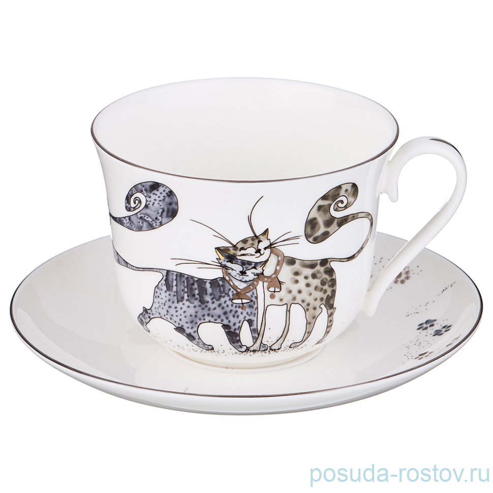 Чайная пара 450 мл 1 шт "Котики" / 189168 Чайная пара 450 мл 1 шт "Котики" / 189168