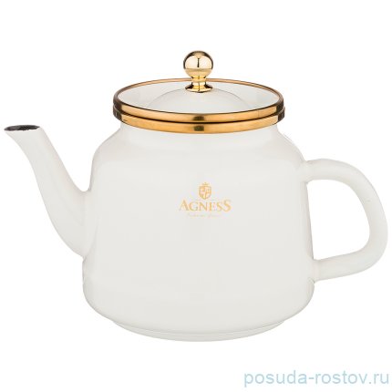 Чайник 1 л эмалированный белый &quot;agness /тюдор&quot; / 209813