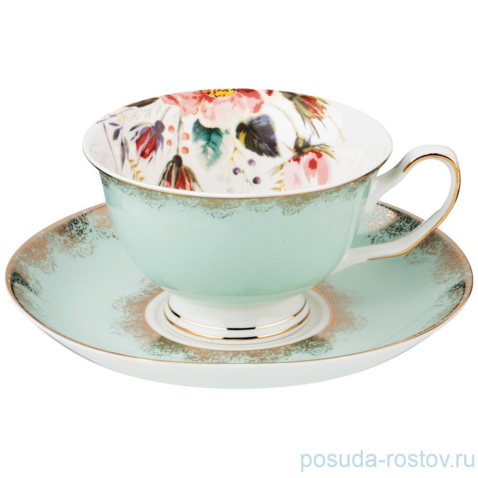 Чайная пара 200 мл 1 шт "Шиповник /Минт /золото" / 189681