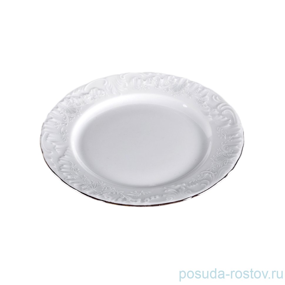 Блюдо 29 см круглое "Рококо /Платиновый узор" / 115740