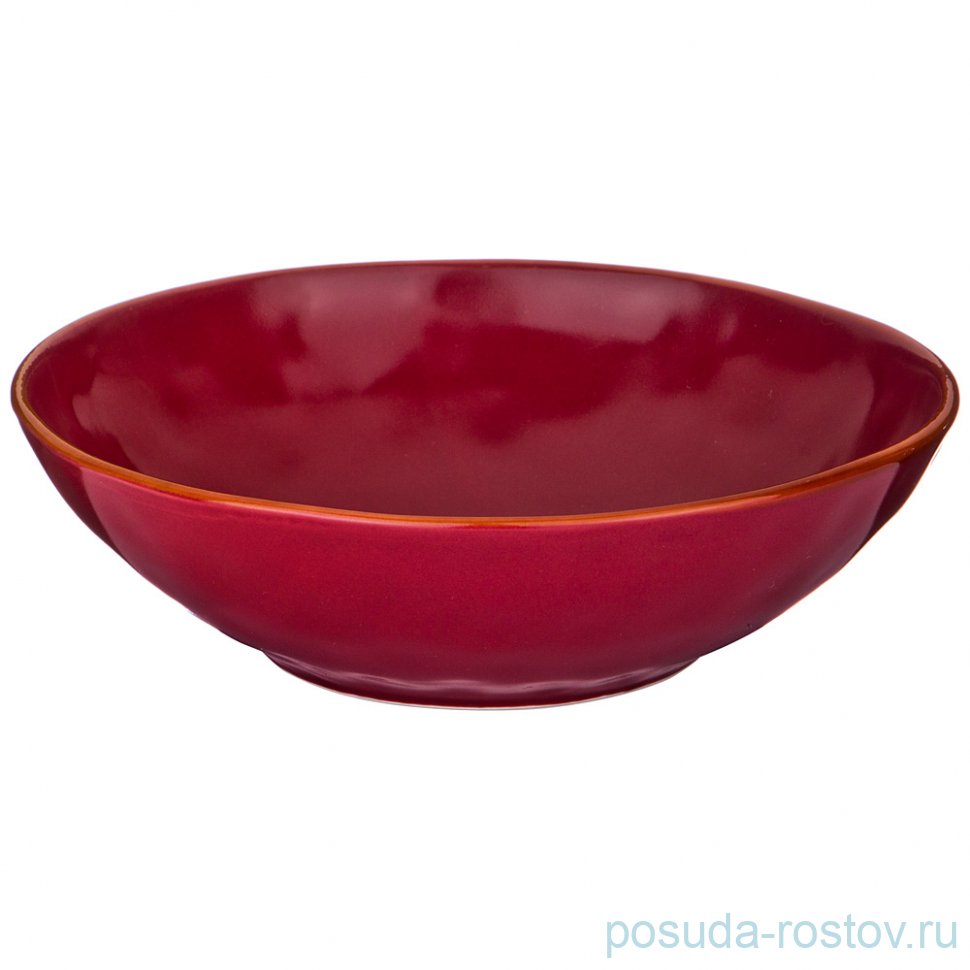 Тарелка 19 см глубокая 1 шт "Concerto /Винно-красный" / 172233