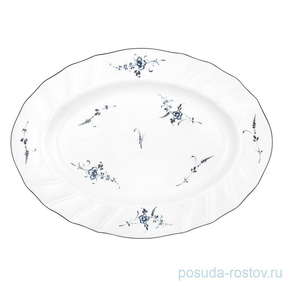 Блюдо 36 х 26 см овальное "Синий узор" / 339761
