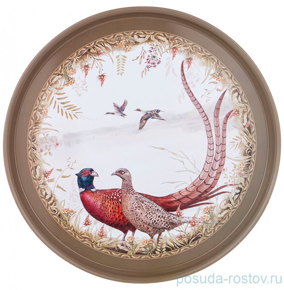 Поднос 33 х 2,1 см сервировочный "Охота" / 310732 Поднос 33 х 2,1 см сервировочный "Охота" / 310732