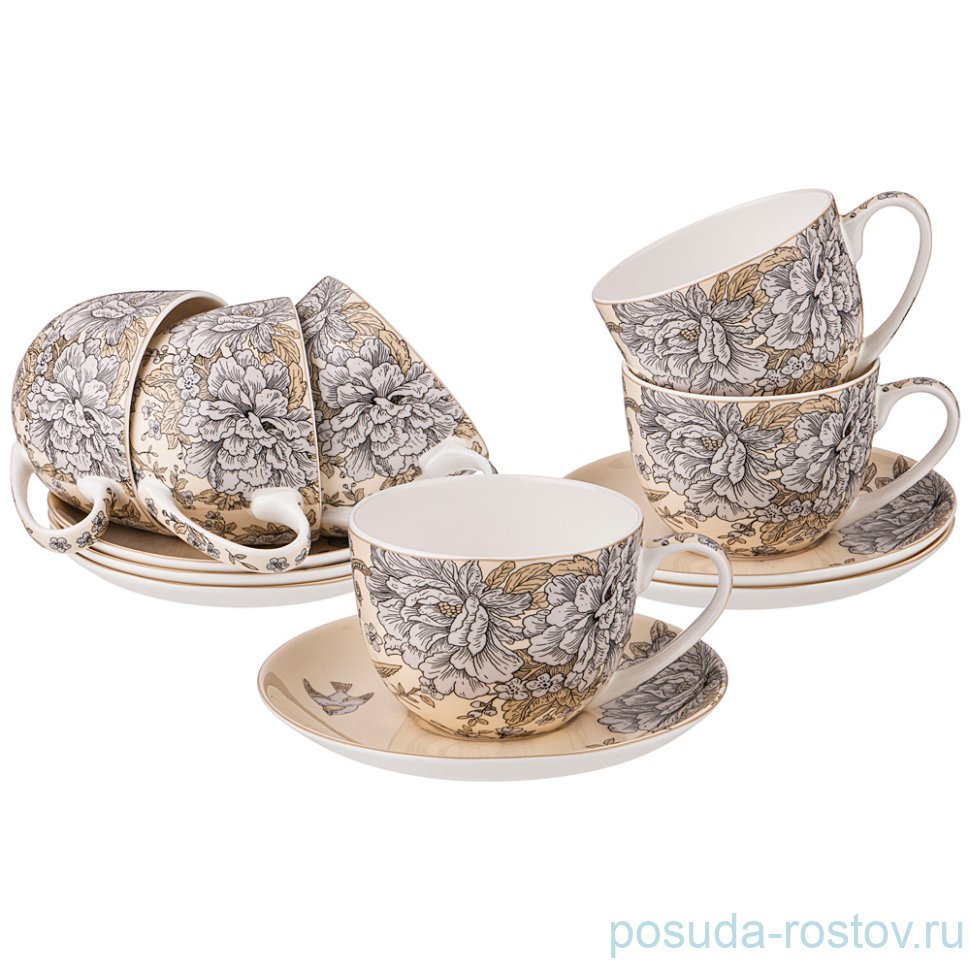 Набор чайных пар 330 мл 6 шт "Royal garden" / 244677