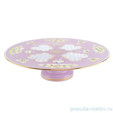 Тортница 30 см н/н матово-розовая &quot;Лепка&quot;&quot; U-R / 096635