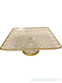 Блюдо квадратное н/н большое &quot;Dior /Отводка золото&quot; / 270587