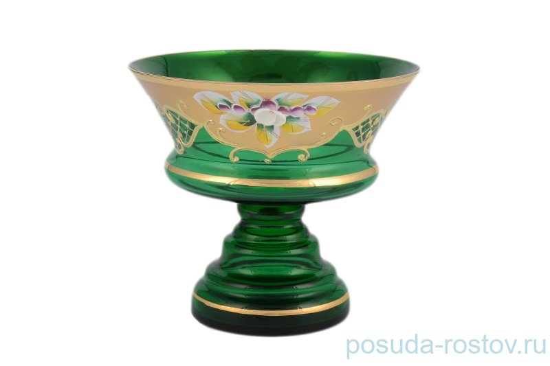 Конфетница 12 см н/н "Лепка зелёная" / 097849