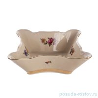 Салатник 17 см квадратный &quot;Аляска /Цветы /Золотая лента /2714 /СК&quot; / 159605