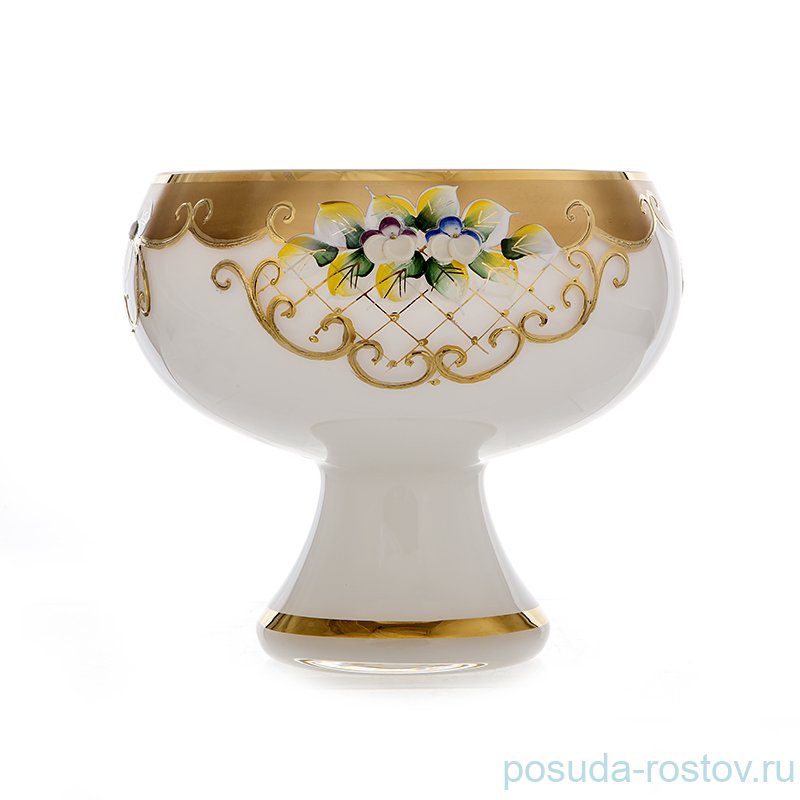 Конфетница 17 см н/н "Лепка белая" / 069745