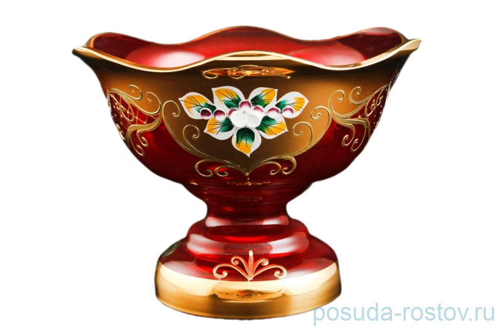 Конфетница 20 см н/н волна "Лепка красная /5366" / 096876