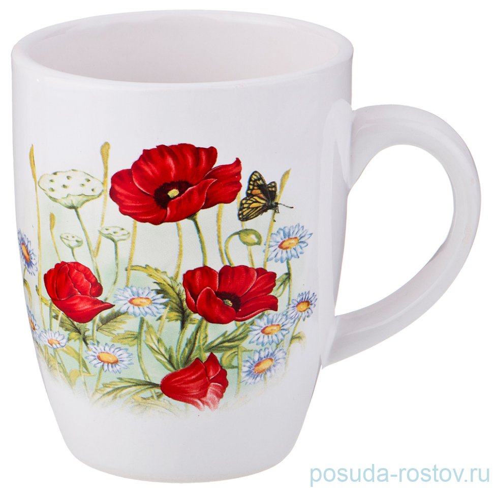 Кружка 300 мл "полевые маки" / 198634