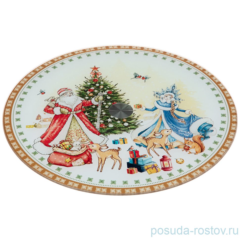 Блюдо 32 х 3 см вращающееся "CHRISTMAS" / 224899