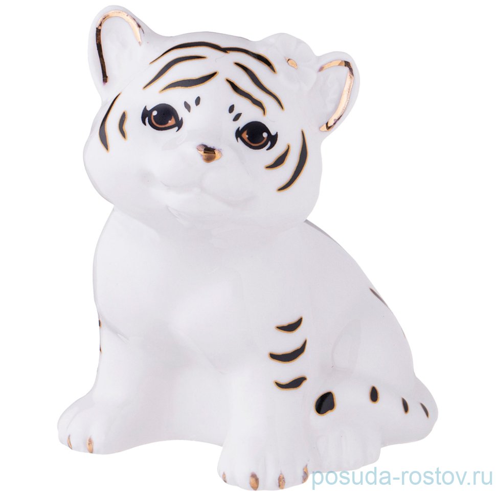 Фигурка 7 х 6 х 8 см белая "Тигренок" / 263851