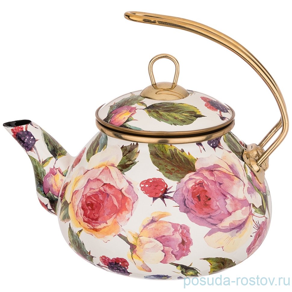 Чайник 2,2 л эмалированный "Agness /Винтаж /Розы" / 196384 Чайник 2,2 л эмалированный "Agness /Винтаж /Розы" / 196384