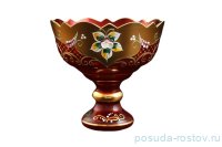 Конфетница 16 см н/н красная &quot;Лепка сеточка /резная&quot; / 097003