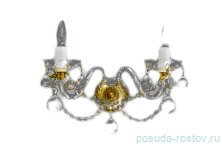 Бра 2 рожковый хрусталь (39 х 25 см) "Проусек" снежинка / 048049