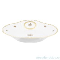 Блюдо 34 см овальное (глубокое) для хлеба &quot;Корона /Золотая роза&quot; / 226848