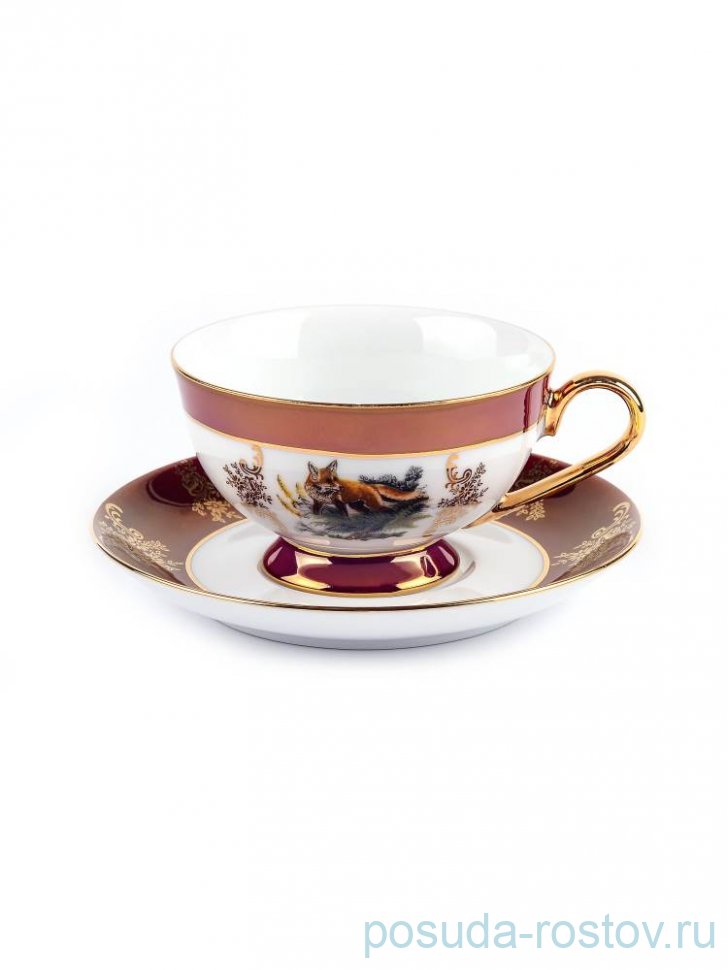 Чайная пара 220 мл н/н "Астра /Охота красная" / 281735 Чайная пара 220 мл н/н "Астра /Охота красная" / 281735