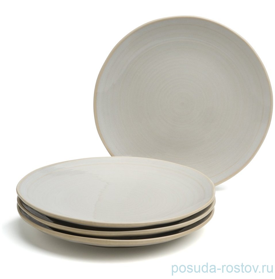 Набор тарелок 22 см 4 шт бежевый "Concept" / 380069 Набор тарелок 22 см 4 шт бежевый "Concept" / 380069