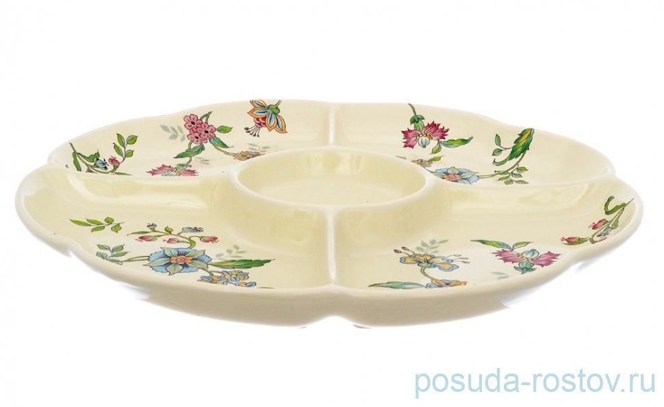 Менажница 34,5 см 5-ти секционная "Artigianato ceramico /Прованс" / 253211