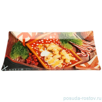 Блюдо 30 х 20 см прямоугольное &quot;Рождественская сказка&quot; (6шт.) / 268429