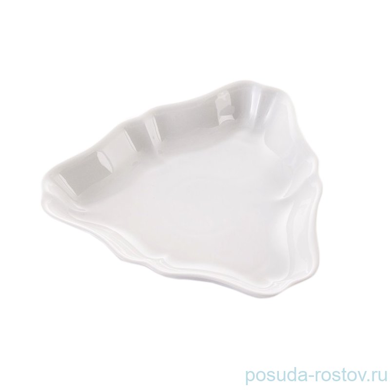 Салатник 19,5 см треугольный гост.  Kepo Trade "Рококо /Без декора" / 065394