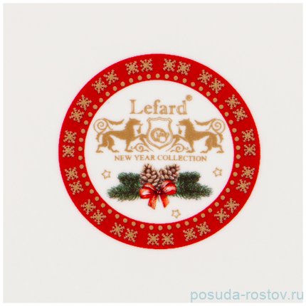 Тарелка 19 см красная &quot;С Новым годом! /Ёлка&quot; / 268584