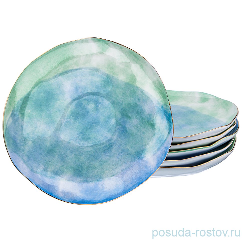 Набор тарелок 21 см 6 шт "Парадиз /Отводка золото" / 187512 Набор тарелок 21 см 6 шт "Парадиз /Отводка золото" / 187512