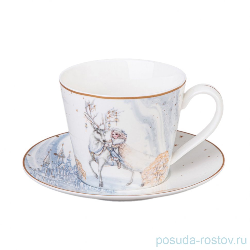 Чайная пара 300 мл 1 шт "снежная королева" / 361009
