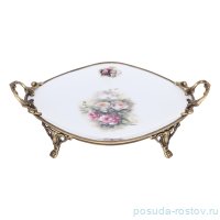 Блюдо 34 х 39,5 х 8,5 см овальное н/н с ручками &quot;Миниатюра&quot; / 290504