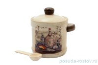 Банка для сыпучих продуктов с ложкой (13 х 11 х 12 см)  / 130099