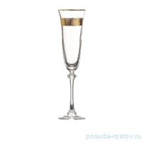 Бокалы для шампанского 190 мл 6 шт &quot;Александра /436532 /Широкий кант /Травление&quot; / 040159