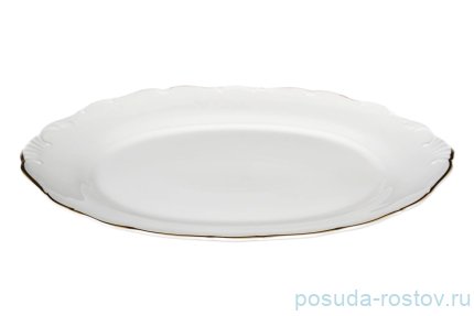 Блюдо 36 см овальное &quot;Офелия /Золотая отводка&quot; / 013593