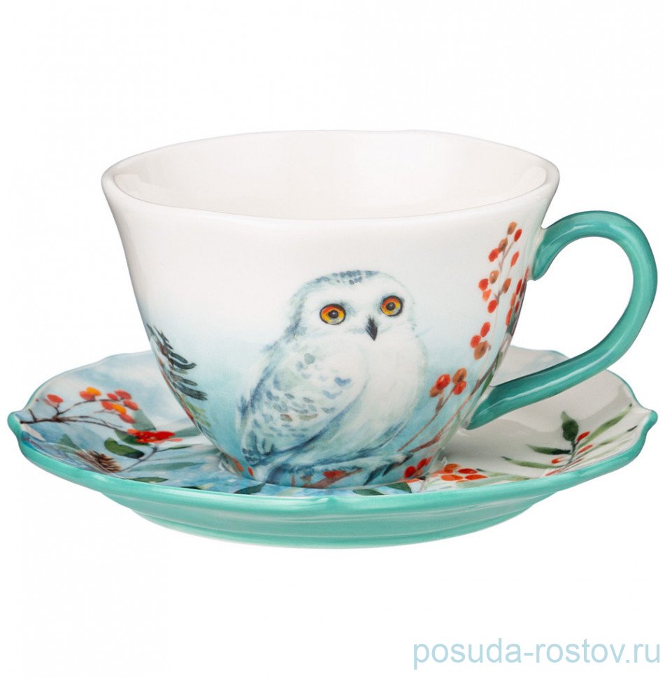 Чайная пара 200 мл "Лесная сказка /Сова /В зимнем лесу" / 329035 Чайная пара 200 мл "Лесная сказка /Сова /В зимнем лесу" / 329035