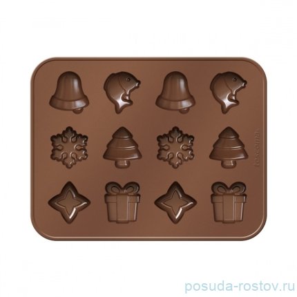 Формочки для шоколада 18 х 14 см рождественские мотивы  &quot;Tescoma /DELÍCIA SILICONE&quot; / 142568