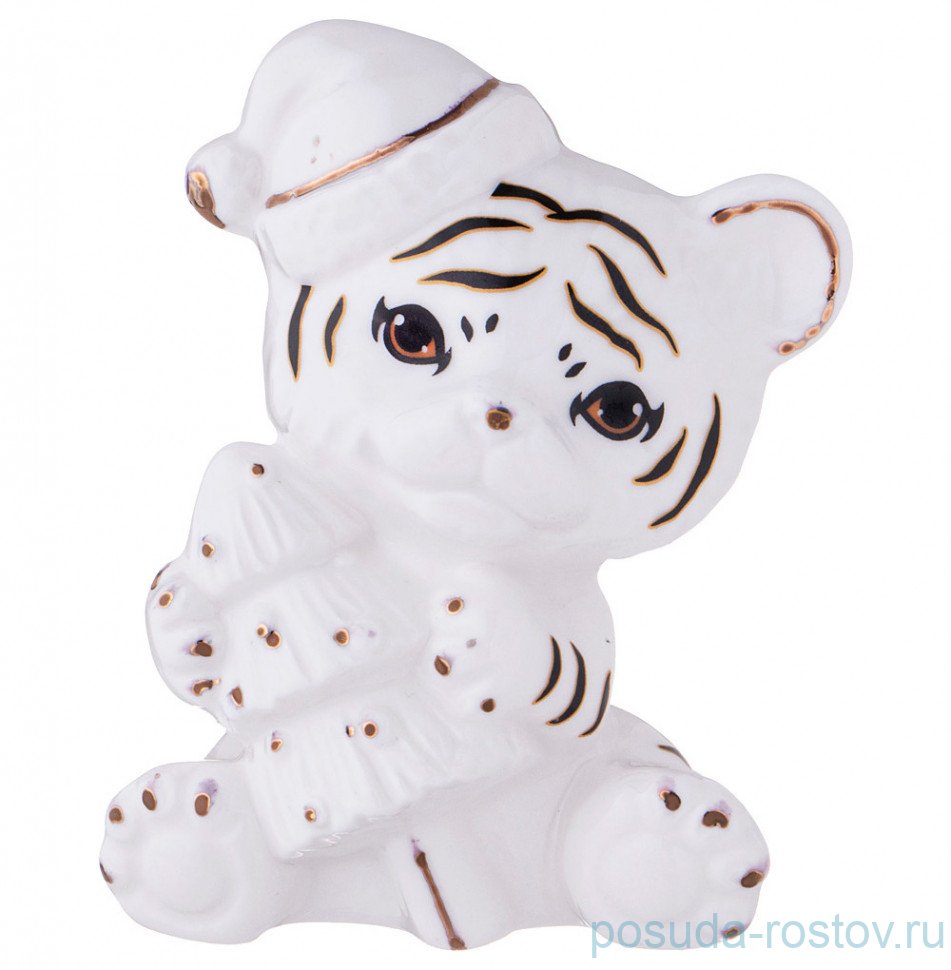 Фигурка 7 х 4,5 х 8 см белая "Тигренок" / 263840 Фигурка 7 х 4,5 х 8 см белая "Тигренок" / 263840