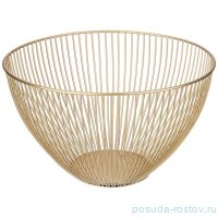 Корзина для фруктов 24,5 х 24,5 х 14 см золотая agness / 354505