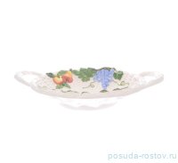 Блюдо 40 х 30 см круглое с ручками &quot;Фрукты&quot; / 261882