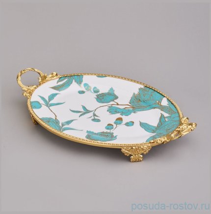 Блюдо 37 х 21 х 5 см овальное с ручками н/н / 368906