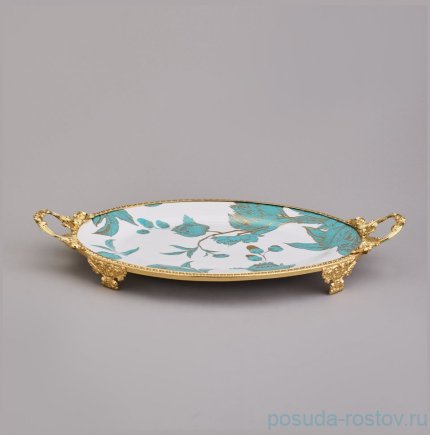 Блюдо 37 х 21 х 5 см овальное с ручками н/н / 368906