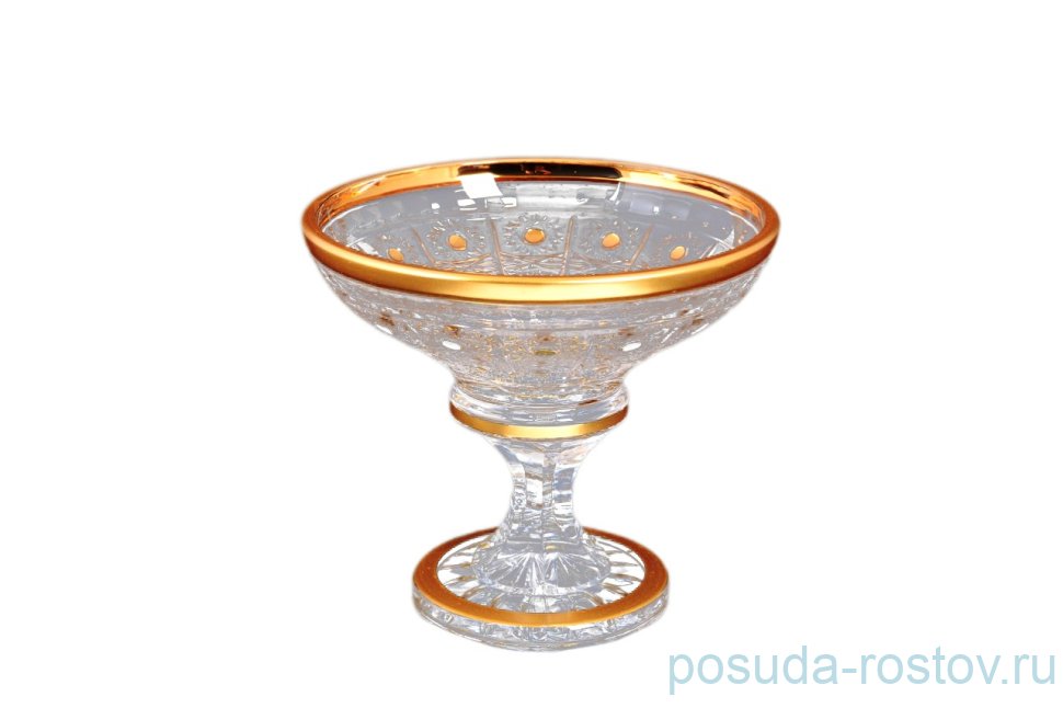 Конфетница 20 см н/н "Bohemia gold /Матовое золото" 2 / 115909