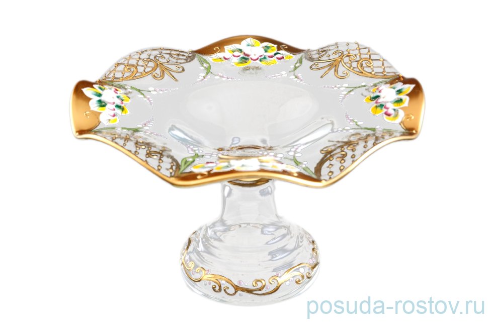 Конфетница 22 см н/н "Лепка прозрачная" / 098376