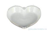 Салатник 26 см сердце &quot;Корона /Отводка золото&quot; / 095756