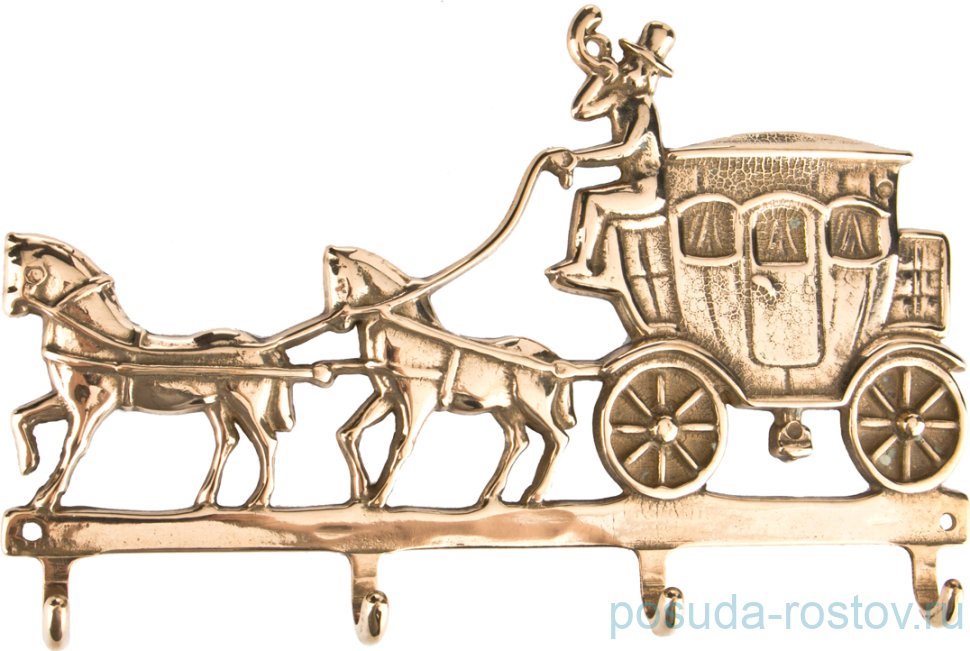 Вешалка настенная 22 см на 4 крючка "Дилижанс /Stilars"  / 198530