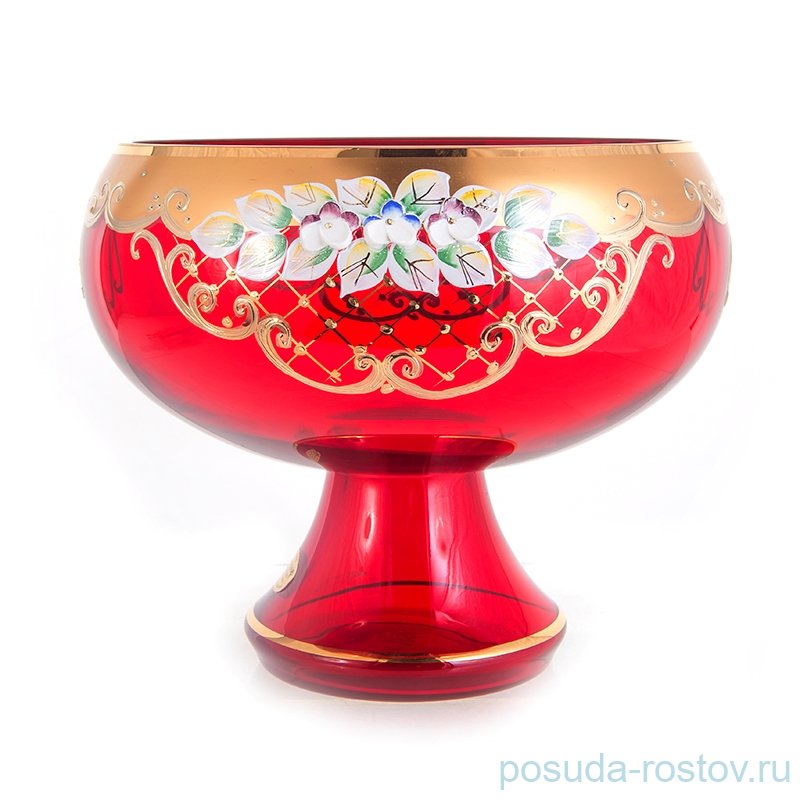 Ваза для фруктов 24 см н/н "Лепка красная /5849" / 119487