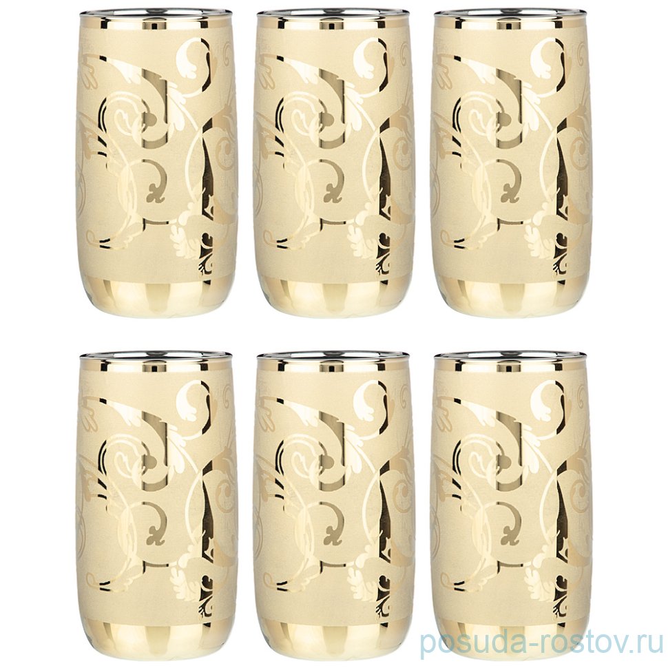 Стаканы для воды 330 мл 6 шт "грейс золотой" / 268391