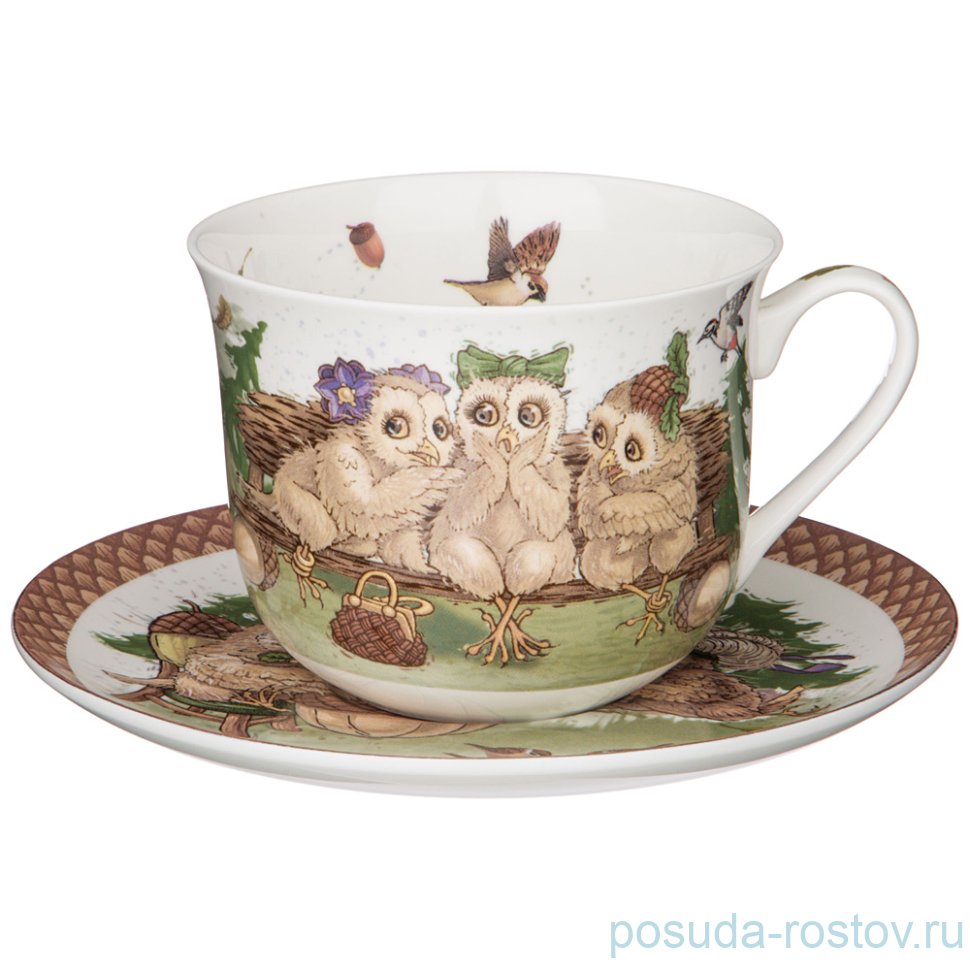 Чайная пара 500 мл "совы" / 258746
