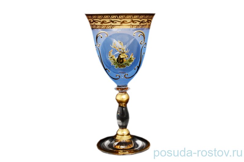 Бокалы для белого вина 190 мл 6 шт "Грация /Охота синяя" / 048014