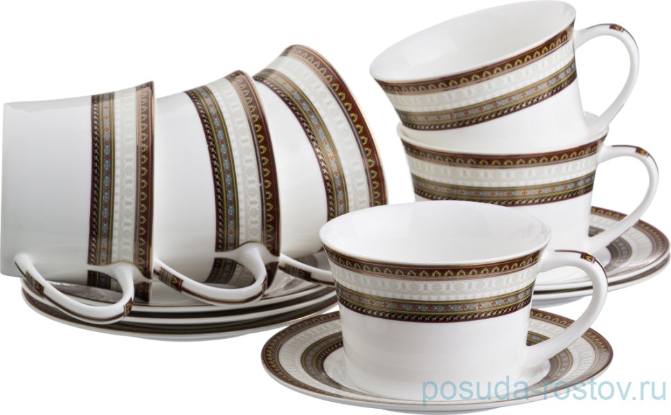 Набор кофейных пар 180 мл 6 шт "Леонардо" / 193707