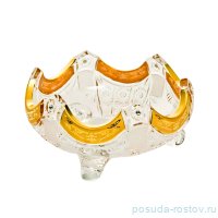 Ваза для конфет 15,5 см на 3-х ножках &quot;Снежинка с золотой росписью /62022&quot; / 063028
